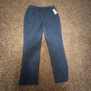 Coldwater Creek Hollywood Wst Skinny Jeans 10P 10 Petite Medium Blue Denim NWT